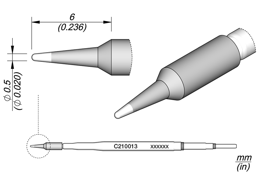 C210013 - Cartridge Conical Ø: 0.5